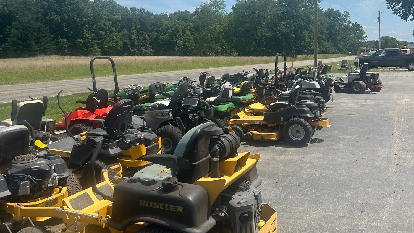 Used mower being sold or traded in at M&M Mower Repair